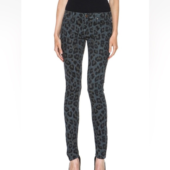 MOTHER Jeans Women 25 The Looker in Paw Animal Print Designer USA Made $228 - Picture 1 of 15